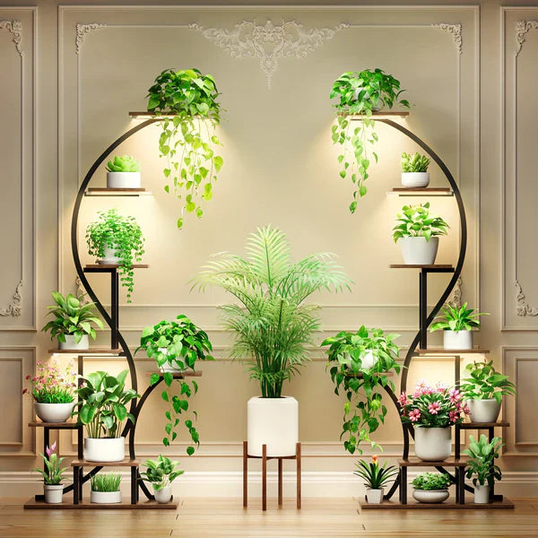 Organizador de Plantas com Luz de Crescimento – 8 Níveis