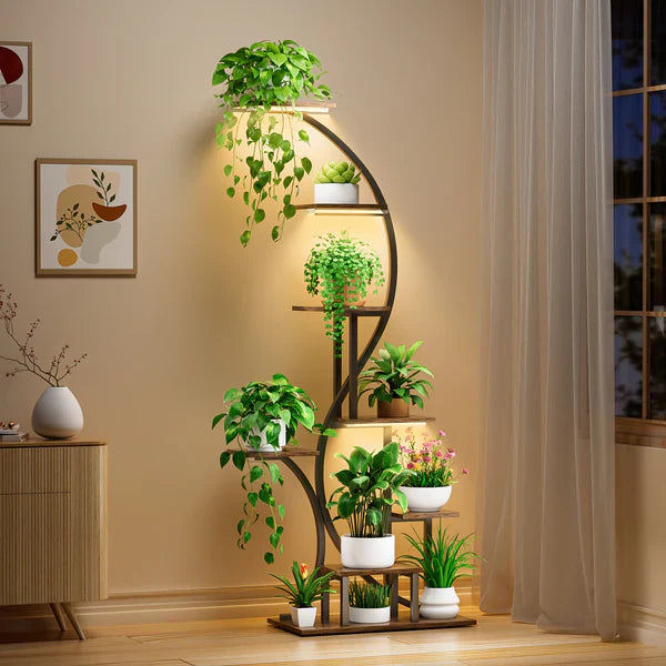 Organizador de Plantas com Luz de Crescimento – 8 Níveis