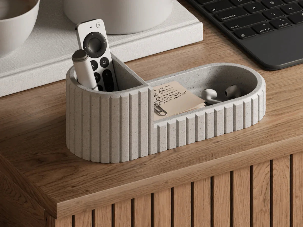 Organizador de Mesa Compacto – Minimalismo funcional com propósito sustentável