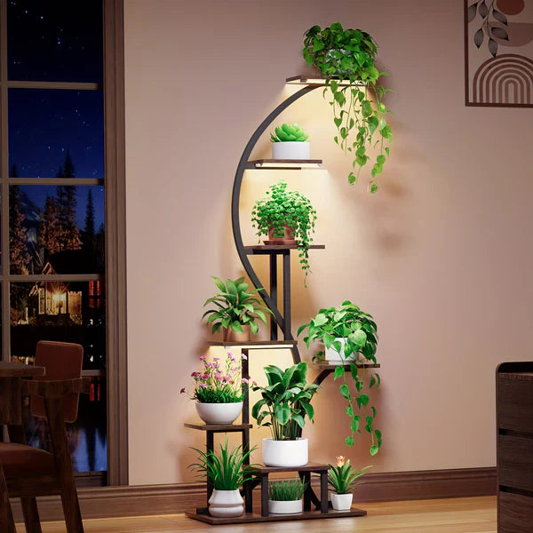 Organizador de Plantas com Luz de Crescimento – 8 Níveis
