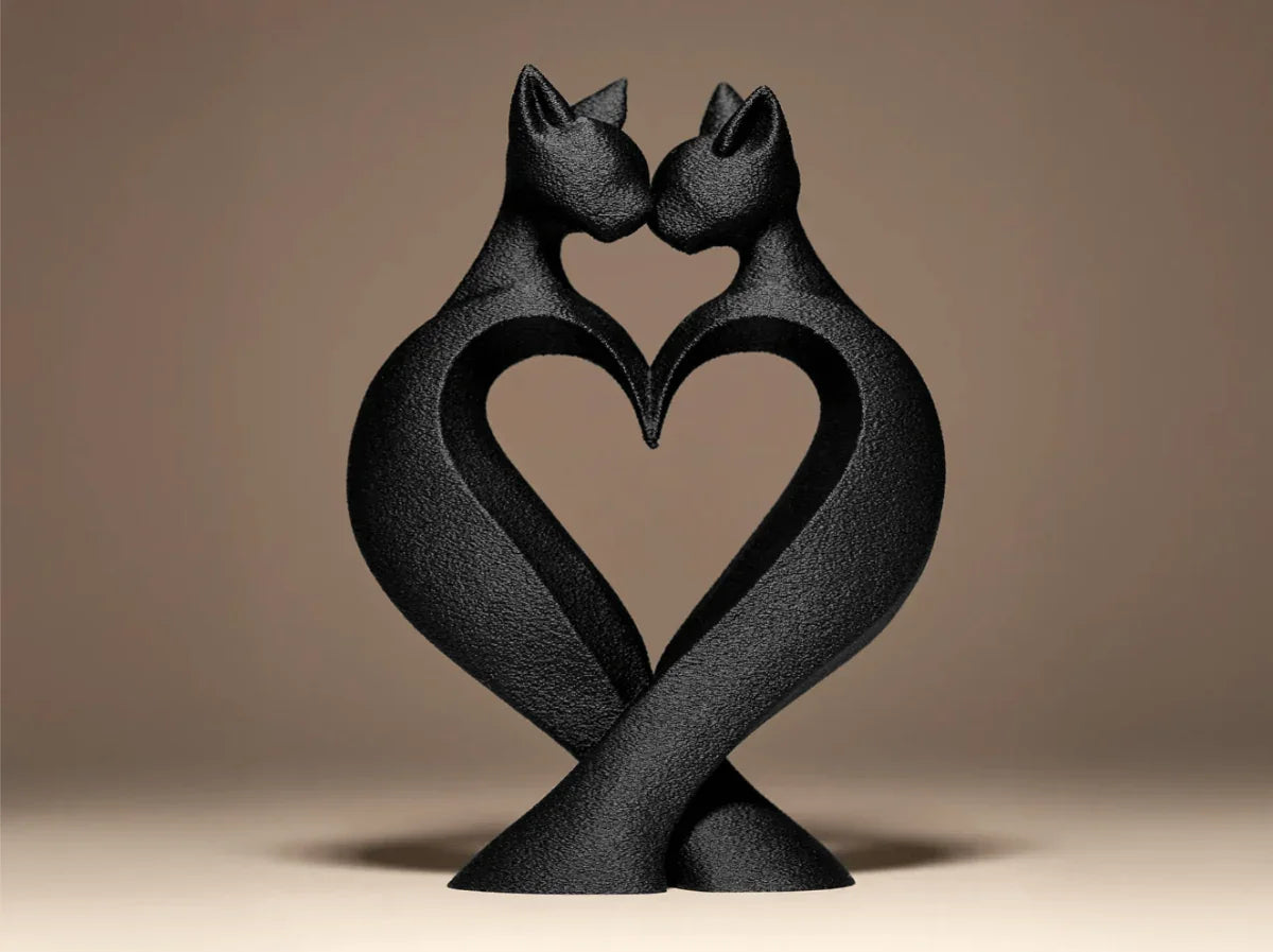 Escultura Decorativa Gatos - Cat Love