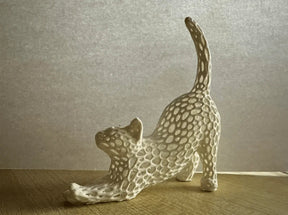 Escultura Gato Voronoi Espreguiçando